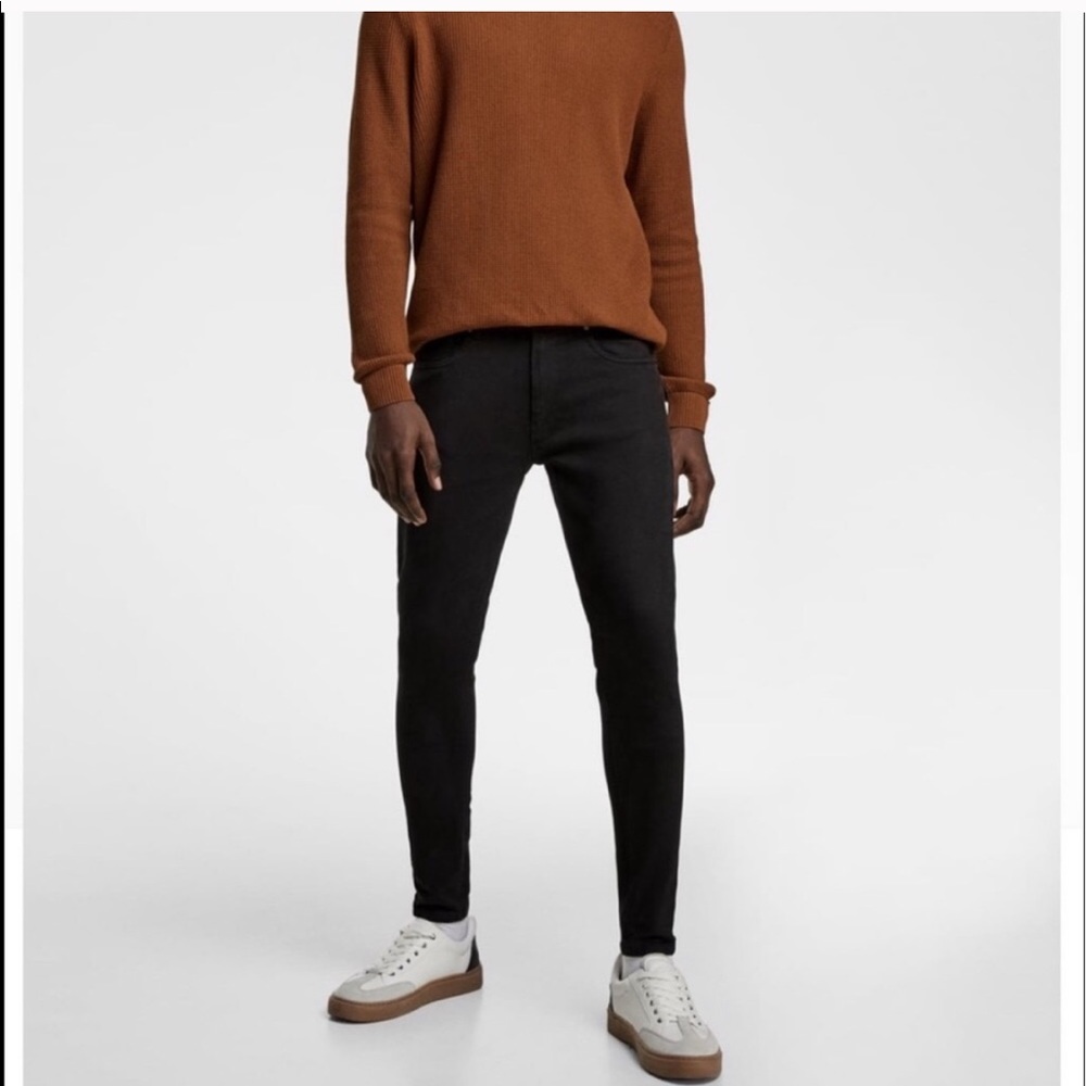Zara men’s skinny jeans black denim